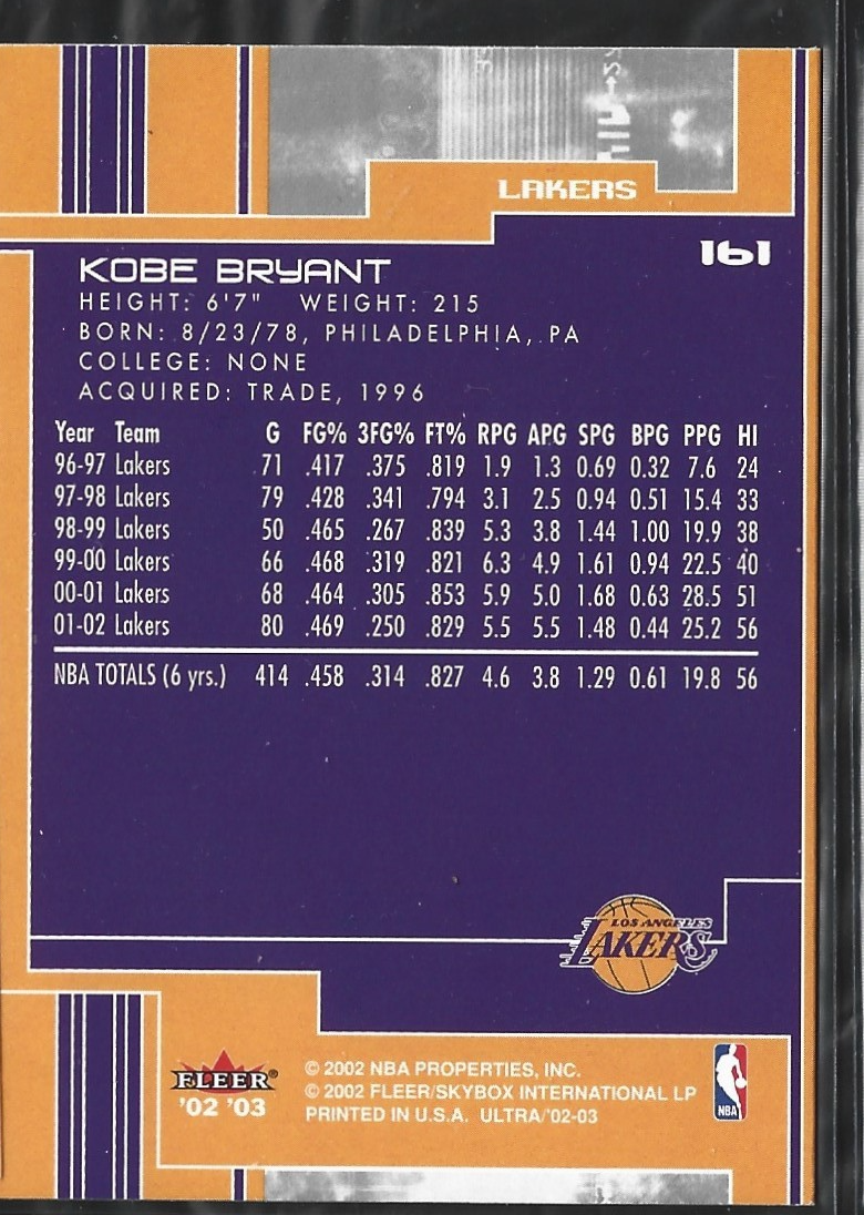 Kobe Bryant Fleer Ultra