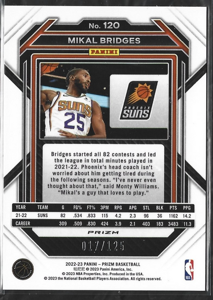 MIkal Bridges Prizm Blue Cracked Ice /125