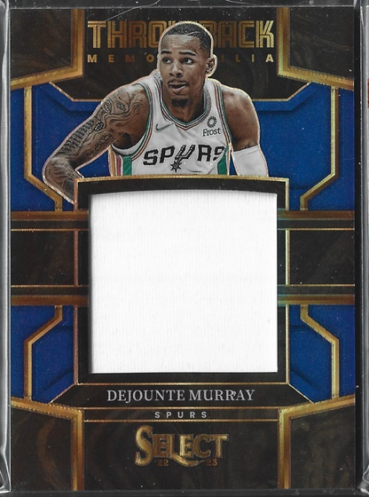 Dejounte Murray Select Throwback Game Used Blue /75