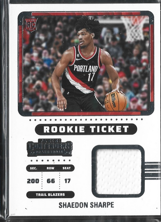 Shaedon Sharpe Rookie Ticket Jersey