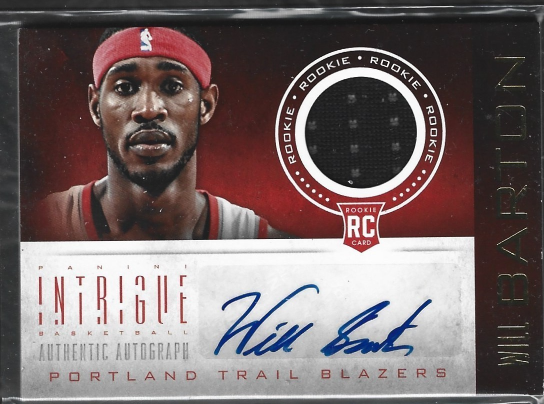 Will Barton Intrigue RC Game Used Auto