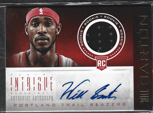 Will Barton Intrigue RC Game Used Auto