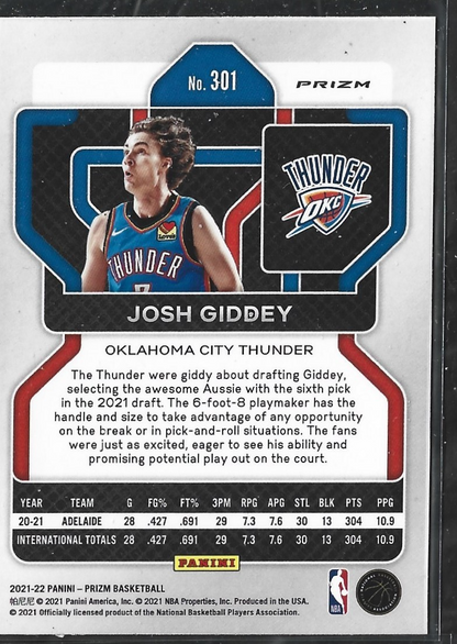 Josh Giddey Prizm RC Green