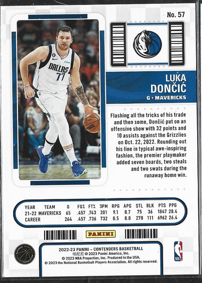 Luka Doncic Game Ticket Purple /25