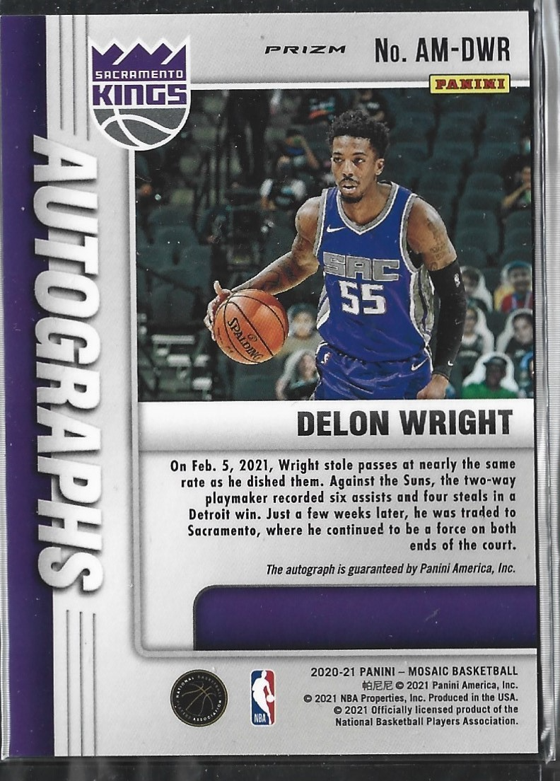 Delon Wright Mosaic Autographs