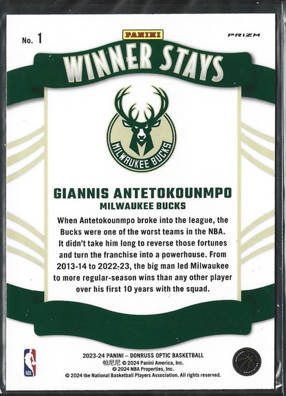 Giannis Antetokounmpo Winner Stays Silver