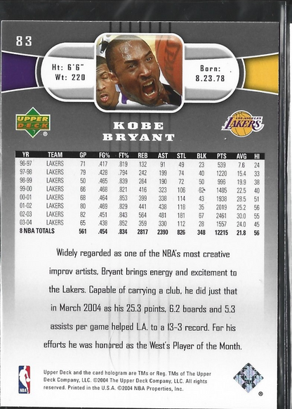 Kobe Bryant Upper Deck