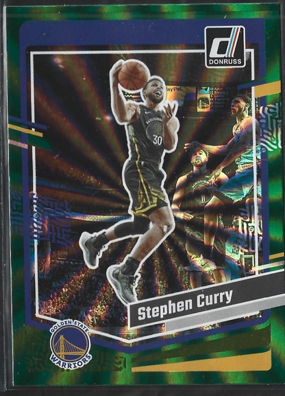 Stephen Curry Donruss Green Laser