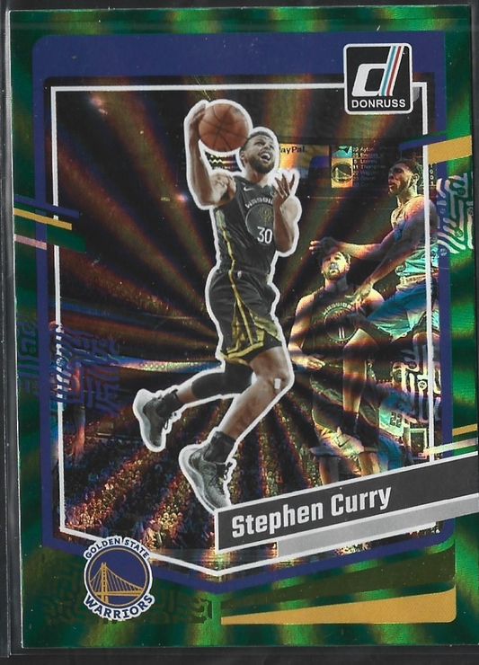 Stephen Curry Donruss Green Laser