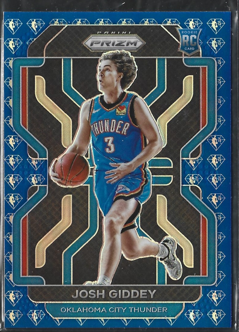 Josh Giddey Prizm RC 75th Blue Anniversary