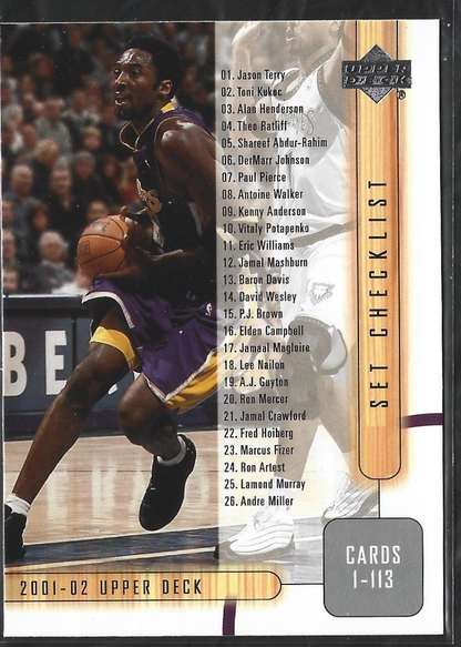 Kobe Bryant Set Checklist #179