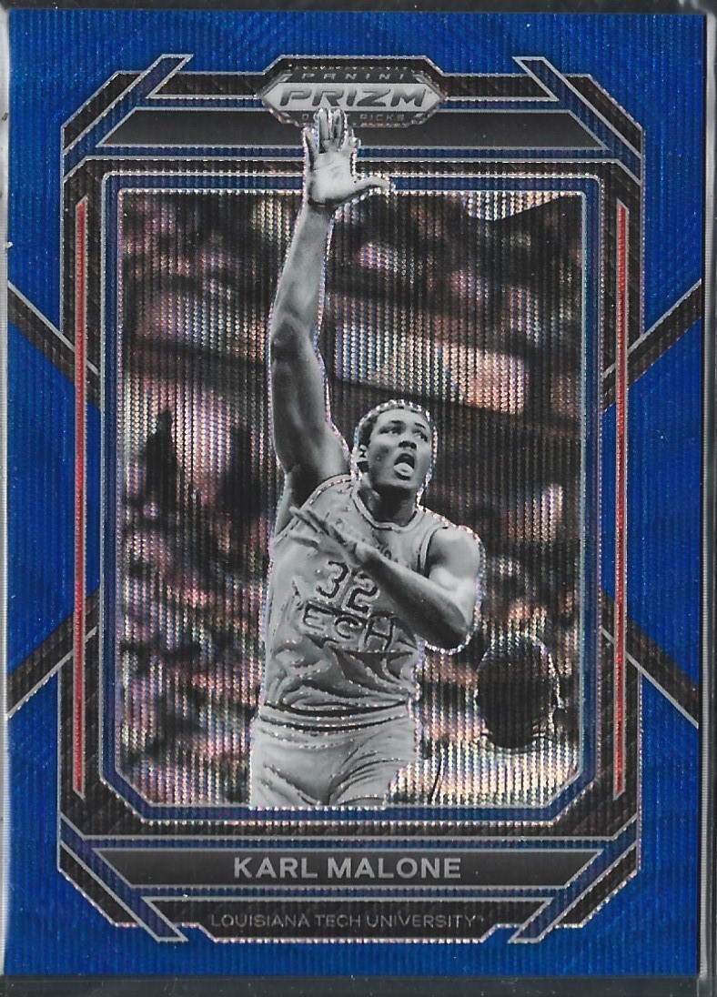 Karl Malone Prizm Draft Picks Blue Wave /249