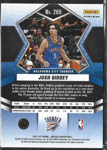 Josh Giddey NBA Debut Green