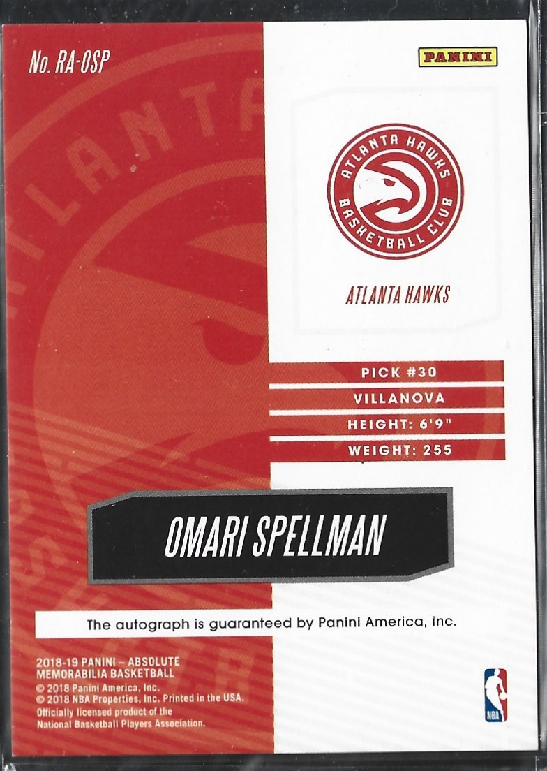 Omari Spellman Absolute Memorabilia RC Auto /25