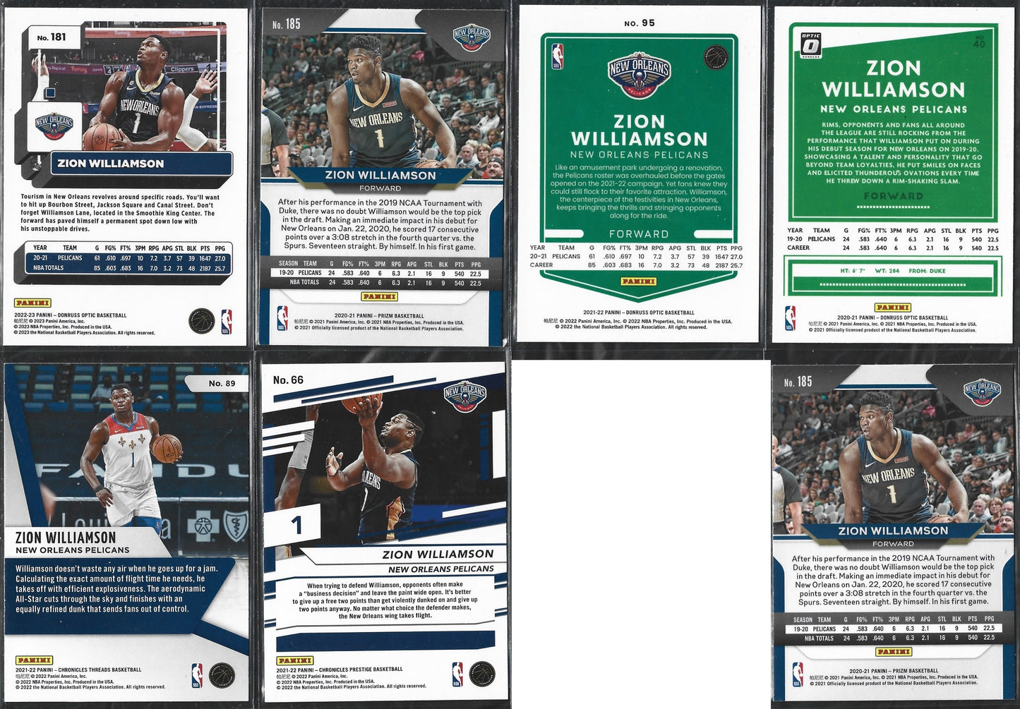 Zion Williamson 20 php Assorted Cards