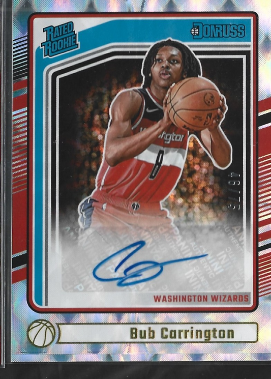 Bub Carrington Donruss Rated Rookie Auto Diamond /75