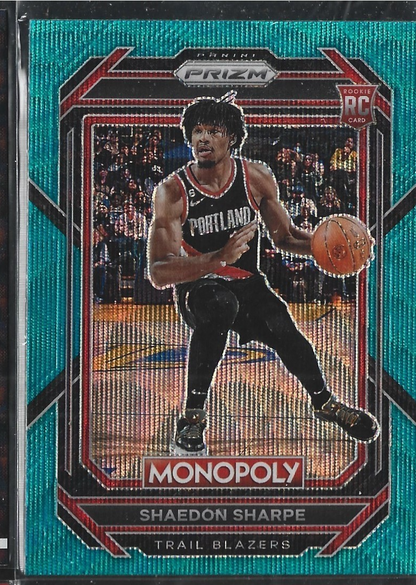 Shaedon Sharpe Monopoly Teal
