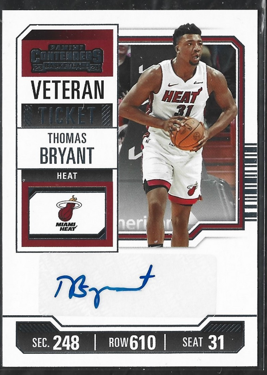 Thomas Bryant Veteran Ticket Auto