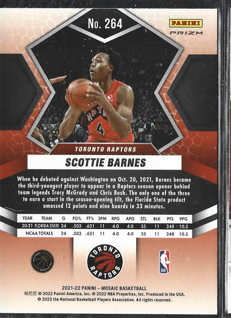 Scottie Barnes NBA Debut Red