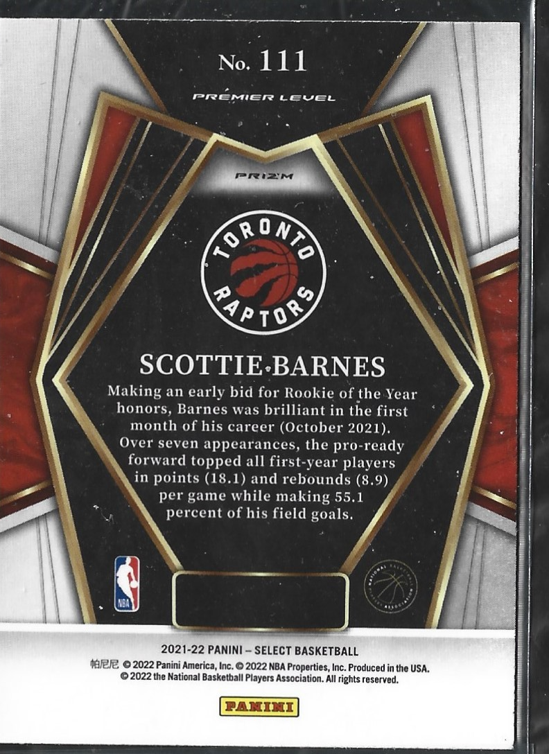 Scottie Barnes Premier RC Shimmer