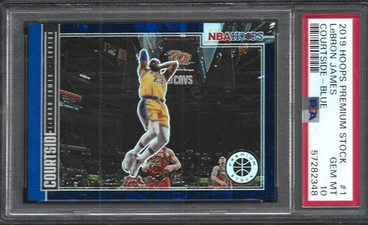 Lebron James Hoops Premium Stock Courtside Blue PSA 10