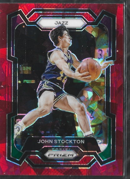 John Stockton Prizm Red Ice