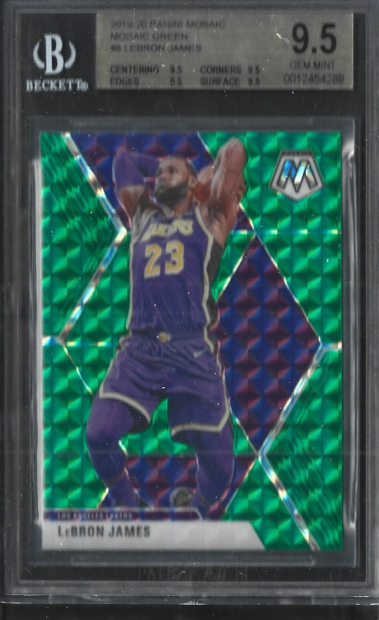 Lebron James Mosaic Green BGS 9.5 Gem Mint