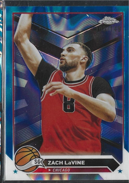 Zach Lavine Topps Chrome Blue Lava Refractor /149