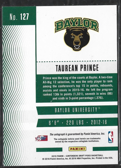 Taurean Prince College Ticket Auto