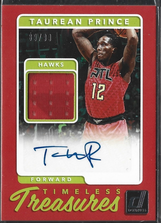 Taurean Prince Timeless Treasures Game Used Auto /99