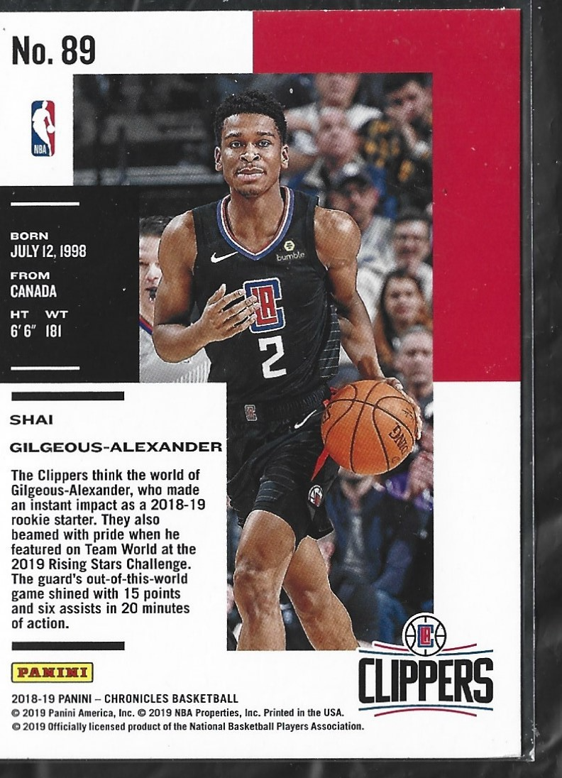 Shai Gilgeous-Alexander Chronicles RC