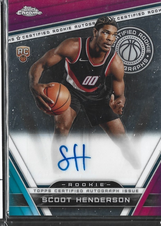 Scoot Henderson Topps Chrome Auto