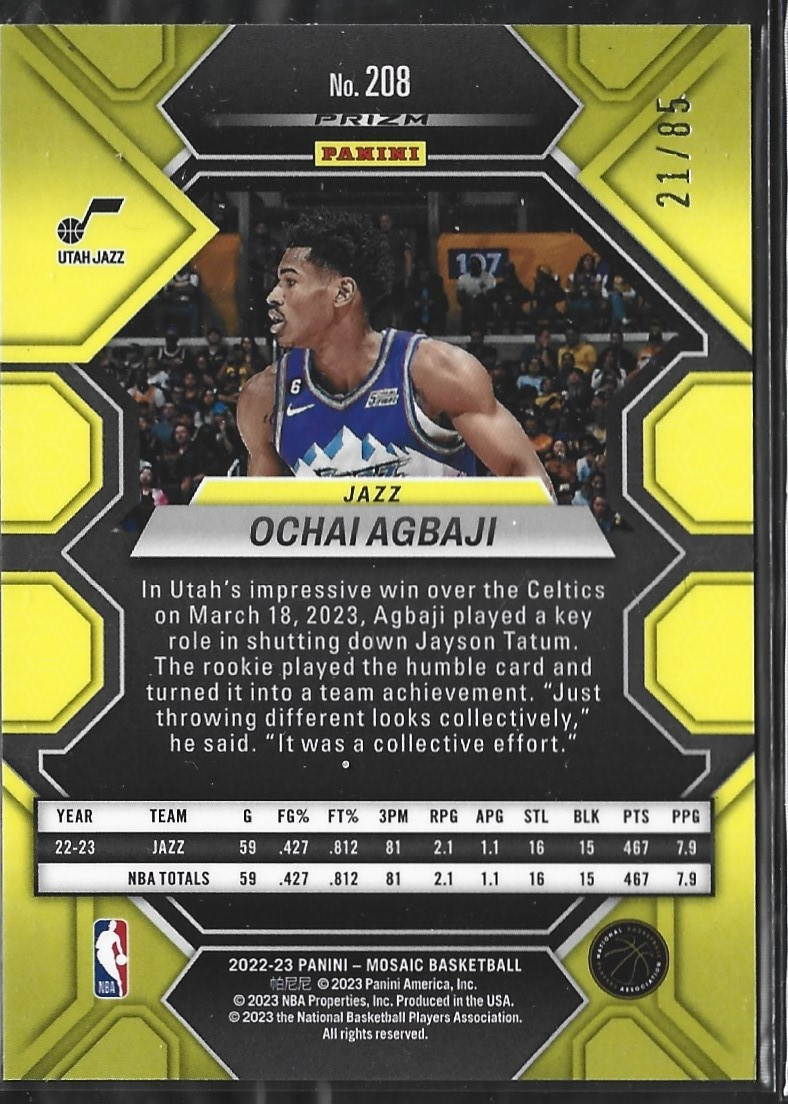 Ochai Agbaji Mosaic Blue Disco /85