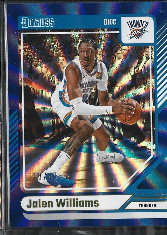 Jalen Williams Donruss Blue Laser /49