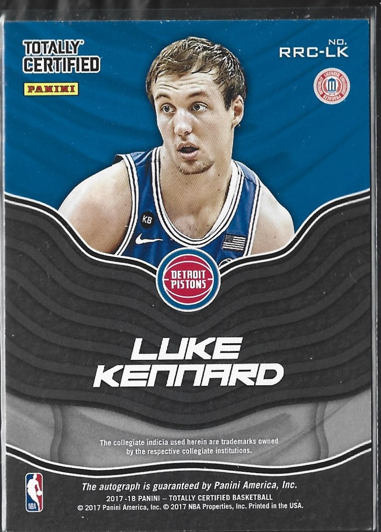 Luke Kennard Rookie Roll Call RC Auto