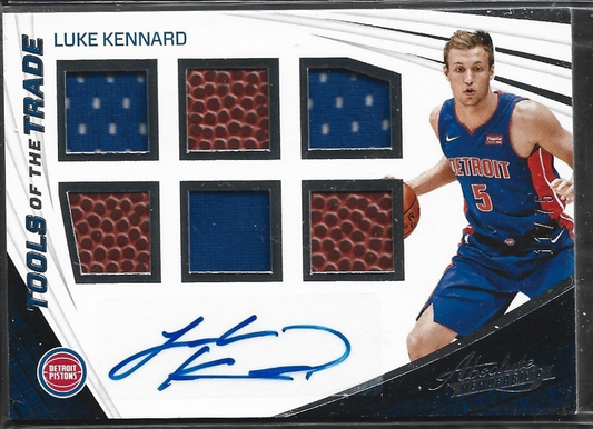 Luke Kennard Tools of the Trade 6 Piece Rookie Game Used Auto /75