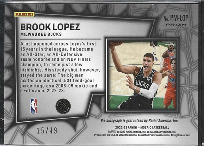 Brook Lopez Mosaic Photographs Blue /49