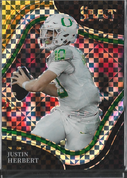 Justin Herbert Field Level Black & Gold Squares /50