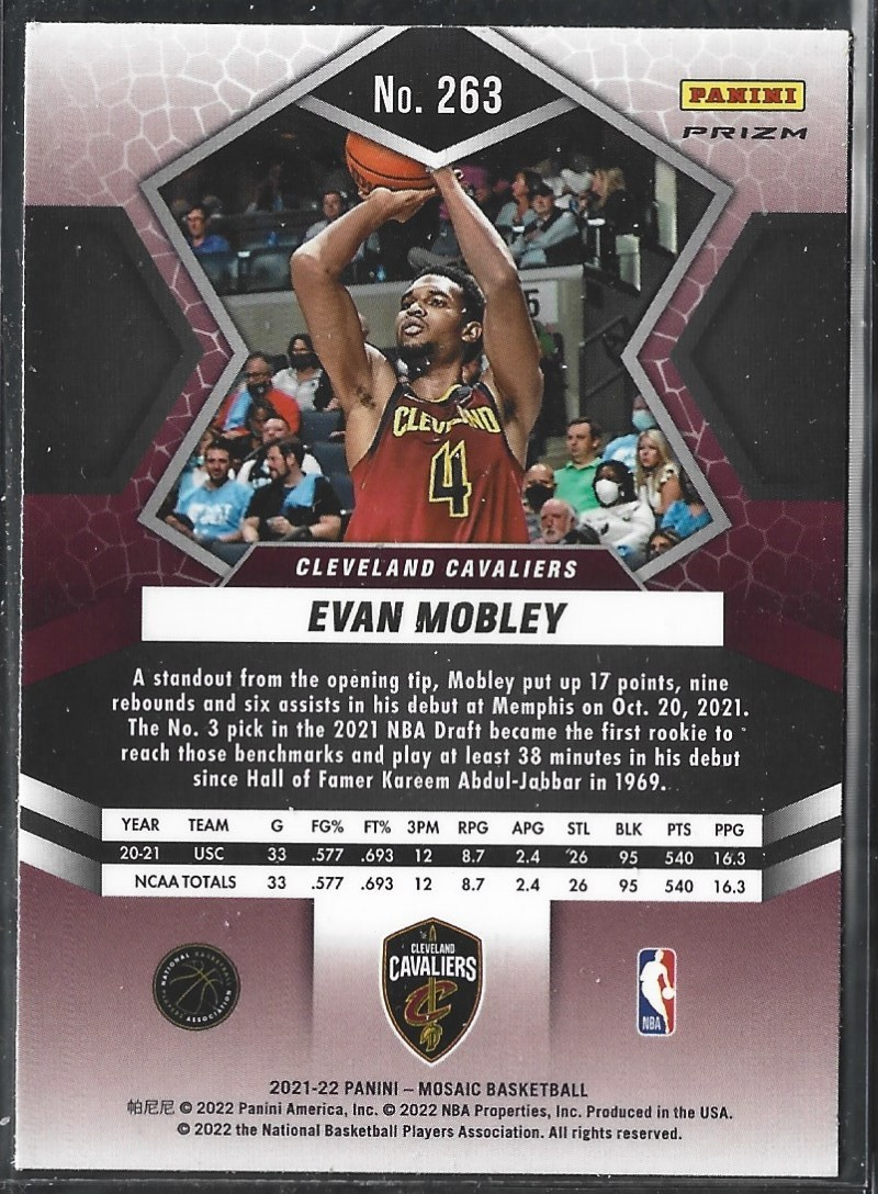 Evan Mobley NBA Debut Silver