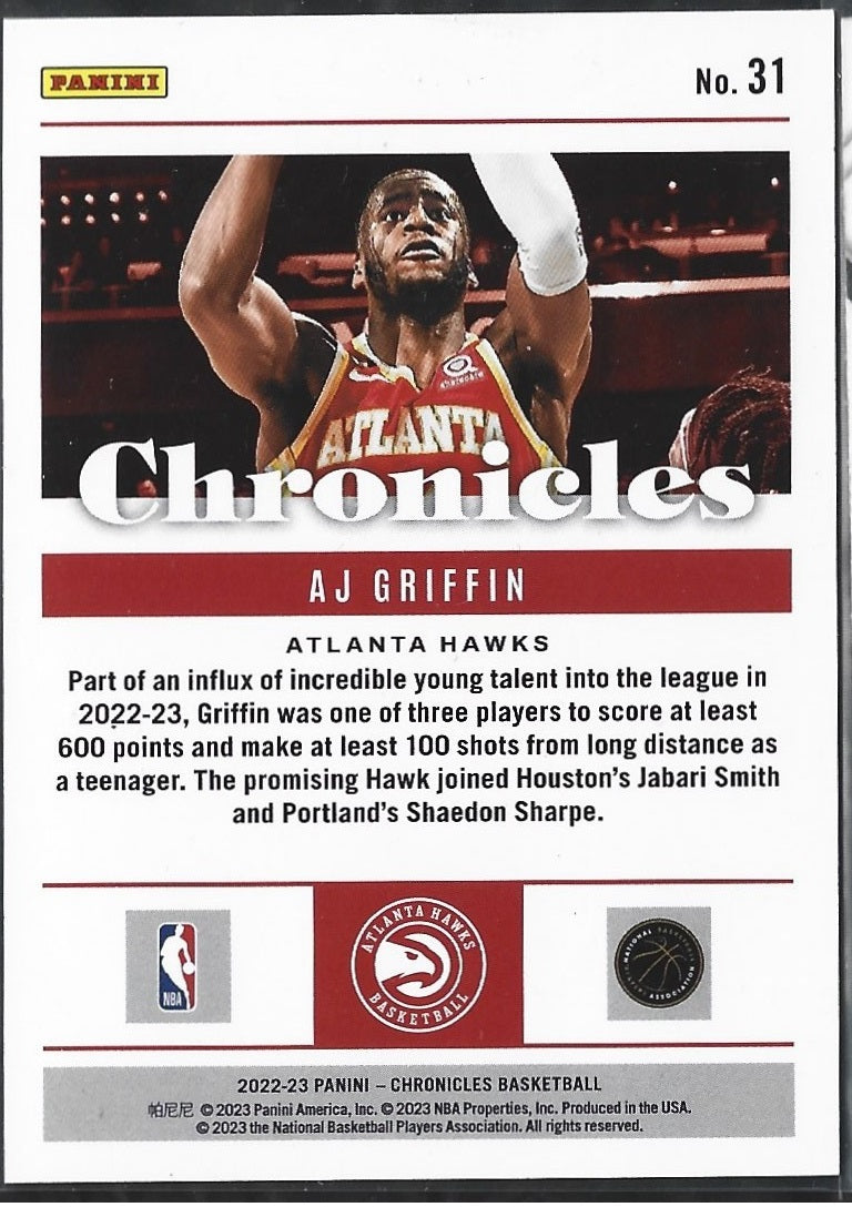 AJ Griffin Chronicles Purple /49