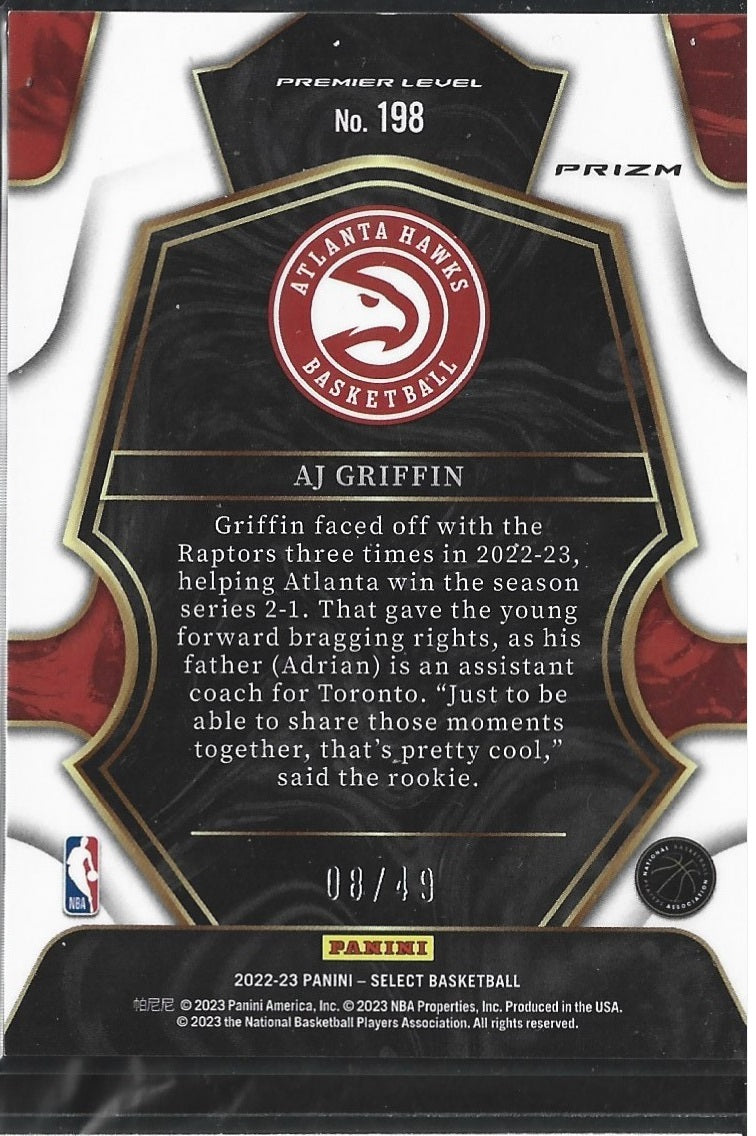 AJ Griffin Select Premier Red Fastbreak /49