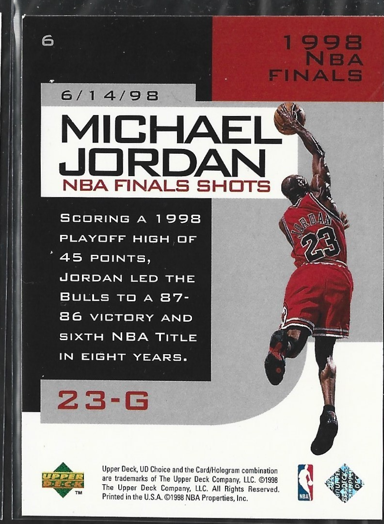 Michael Jordan NBA Finals Shots 6/14/98 #6