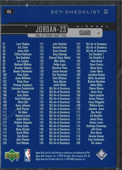 Michael Jordan Set Checklist 2 #155