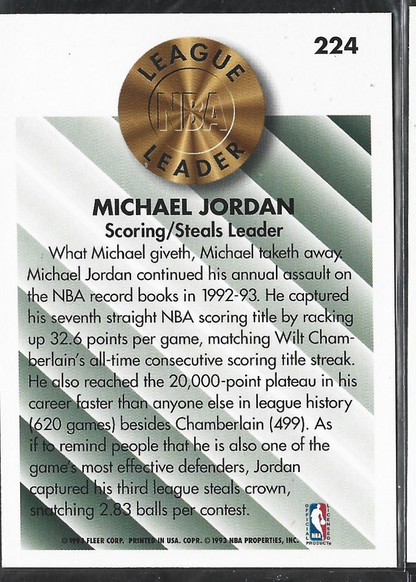 Michael Jordan Fleer League Leader