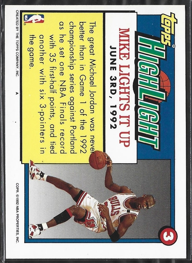 Michael Jordan Topps Highlight