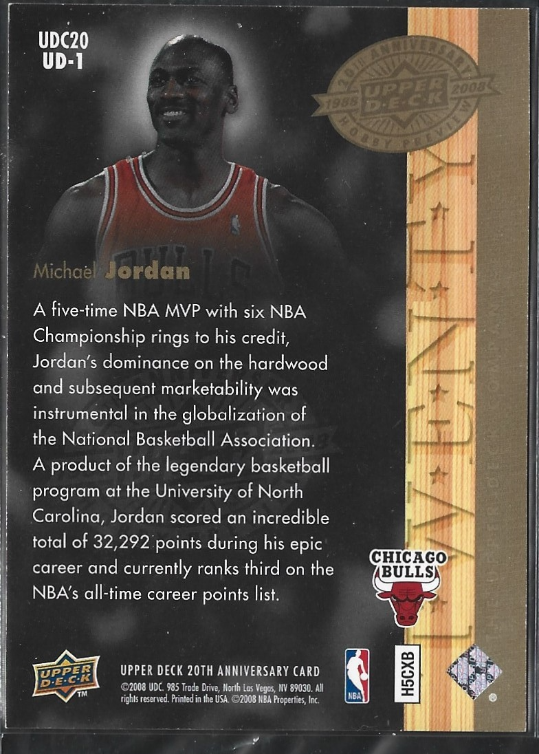 Michael Jordan Upper Deck 20th Anniversary