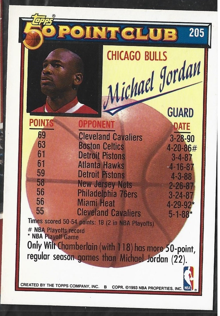 Michael Jordan 50 Point Club #205