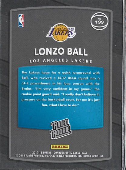 Lonzo Ball Rookie Optic RBY