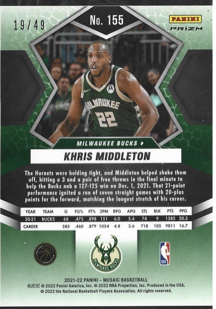 Khris Middleton Mosaic Pink /49