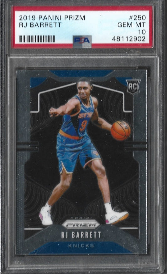 RJ Barrett Prizm Rookie PSA 10